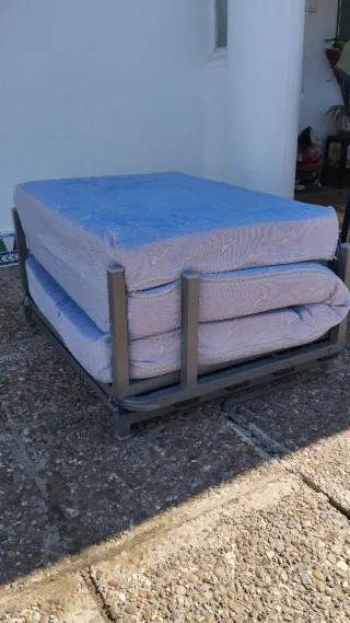 Puf Cama Azul