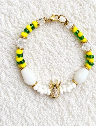 Pulsera Ilde Orula Obatala Acero Cristal