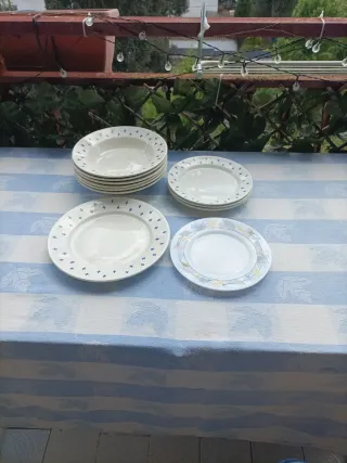 Lote de platos de cerámica y porcelana