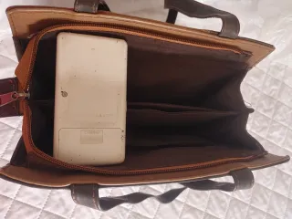 Bolso de señora de cuero patchwork