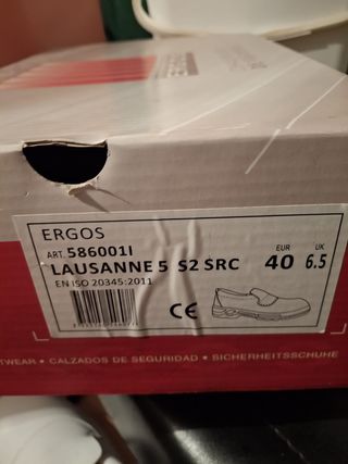 Zapatos Ergos Lausanne S2 SRC Talla 40