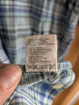 Camisa Lacoste Cuadros Vichy Talla G