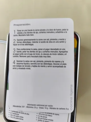 La caja de recetas. Cocina Ligera