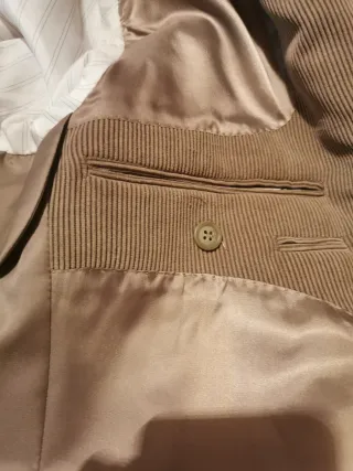 Americana de pana beige