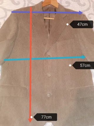 Americana de pana beige