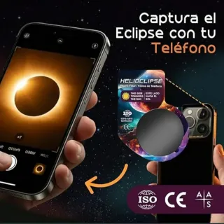 Gafas seguras para eclipse solar y discos sensores