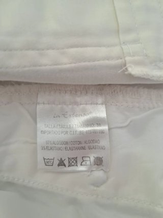 Pantalón recto blanco