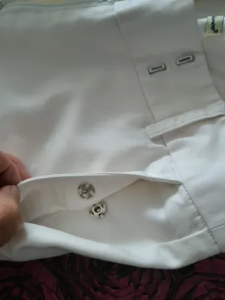 Pantalón recto blanco