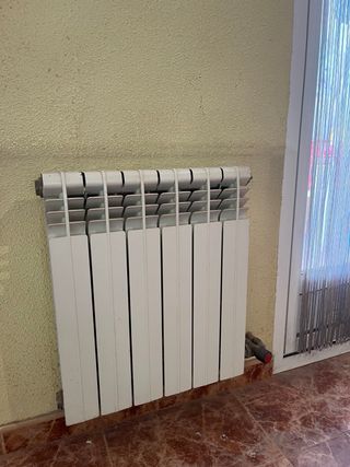 Hidro-estufa de leña con horno y 11 radiadores