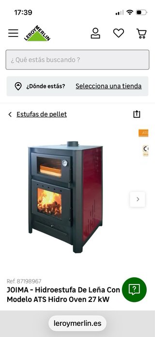 Hidro-estufa de leña con horno y 11 radiadores