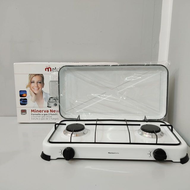 Hornillo de gas portátil Melchoni 2 fuegos NUEVO