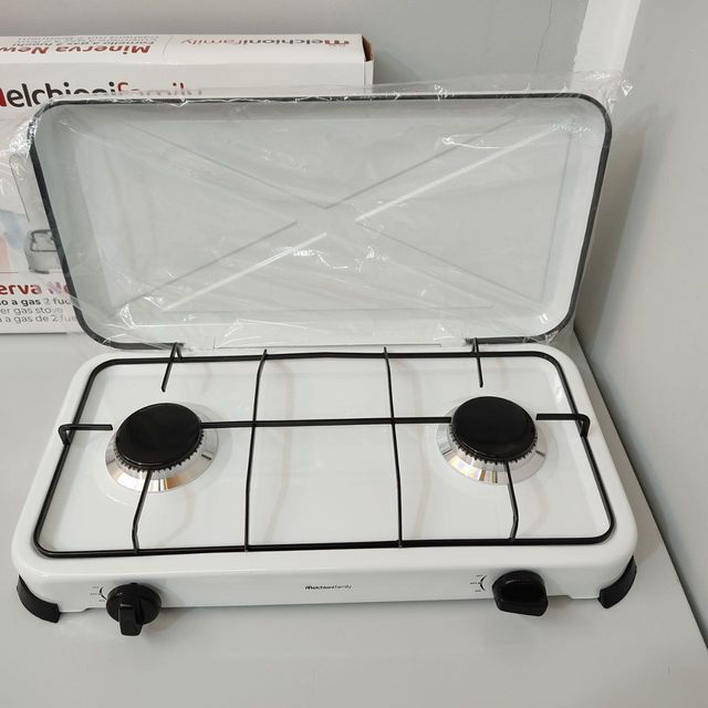 Hornillo de gas portátil Melchoni 2 fuegos NUEVO