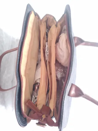 Bolso de mano señora marrón y negro