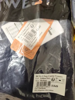 Pack 4 Pantalones Trabajo Work Talla M