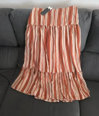 Falda larga Primark colores teja