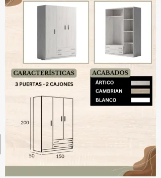 Armario blanco de madera