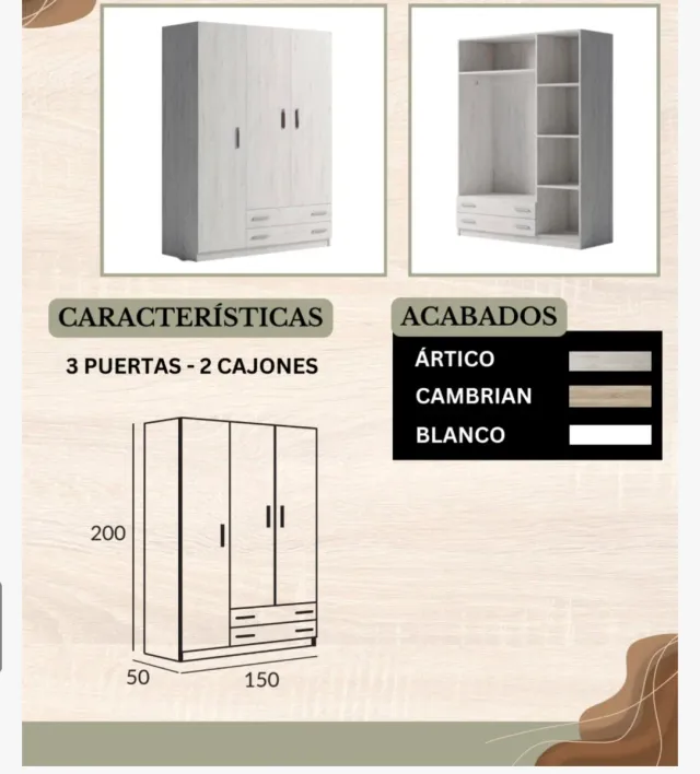 Armario blanco de madera