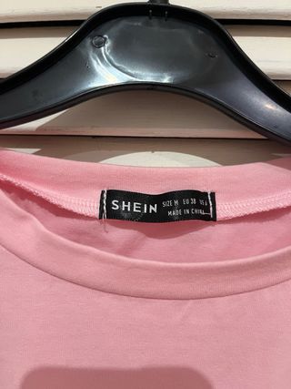 Camiseta Top rosa Shein aro corazón talla M nueva