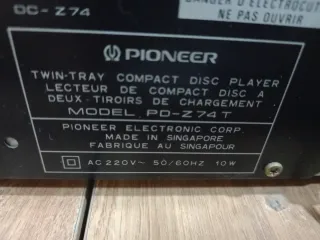 Reproductor CD Pioneer PD-Z74T con manual