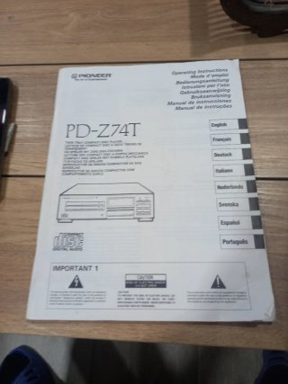 Reproductor CD Pioneer PD-Z74T con manual