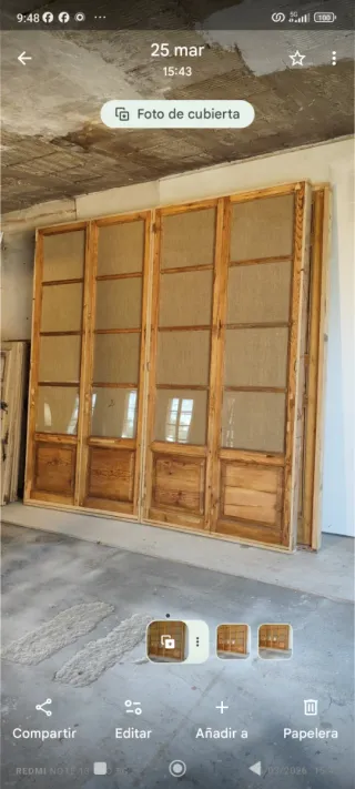 Frentes de armarios madera maciza recuperados