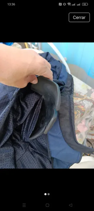 Chaqueta  moto de verano azul/gris XXL quarter mil