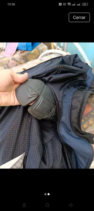 Chaqueta  moto de verano azul/gris XXL quarter mil
