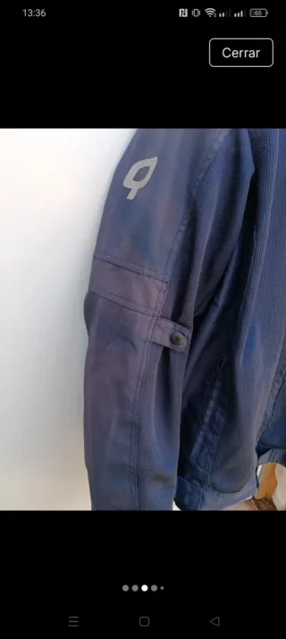 Chaqueta  moto de verano azul/gris XXL quarter mil