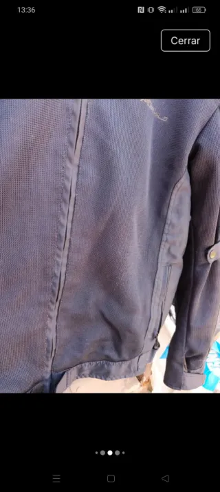 Chaqueta  moto de verano azul/gris XXL quarter mil