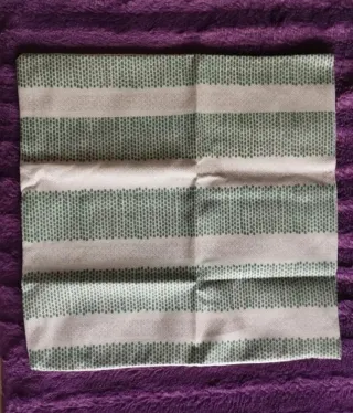 2 Fundas Cojín Rayas Verde y Beige