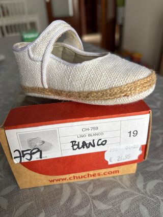 Zapato bebé lona yute