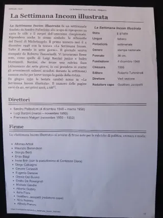 Rivista La Settimana Incom 18/10/58