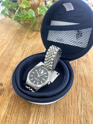 Reloj U.S. Polo Assn. Negro y Plateado