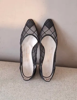 Zapatos Bruno Magli Malla Cuadrada Tacón