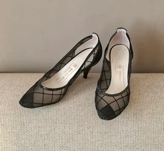 Zapatos Bruno Magli Malla Cuadrada Tacón