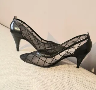 Zapatos Bruno Magli Malla Cuadrada Tacón