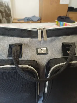 Bolso Carrito Bebé Gris y Negro