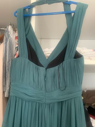 Vestido largo verde fiesta