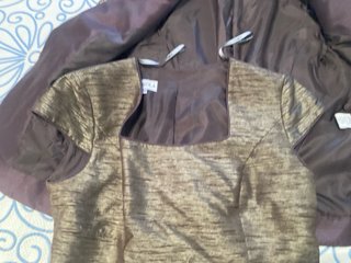 Conjunto Bambola Top y Chaqueta Marrón Dorado Tall