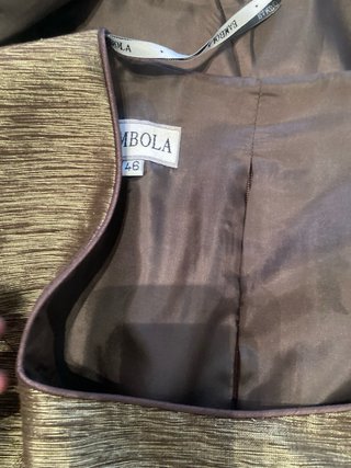 Conjunto Bambola Top y Chaqueta Marrón Dorado Tall