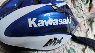 Casco Kawasaki Omologato, taglia 48/52 cm