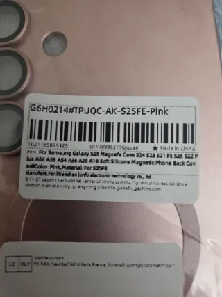 Cover Samsung S25 FE Rosa Silicone Magnetico