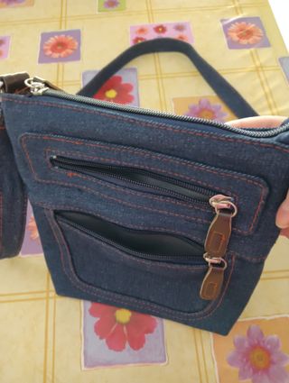 Borsa a Tracolla Donna in tessuto denim cm 20x22