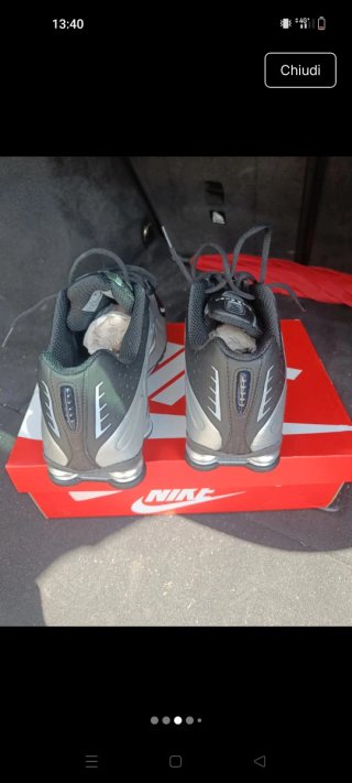 Nike Shox R4 Silver/Black Taglia 44