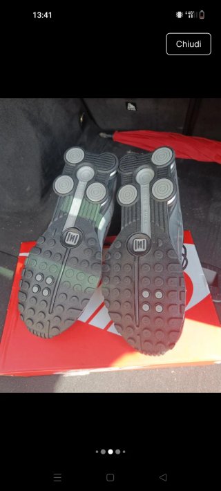 Nike Shox R4 Silver/Black Taglia 44