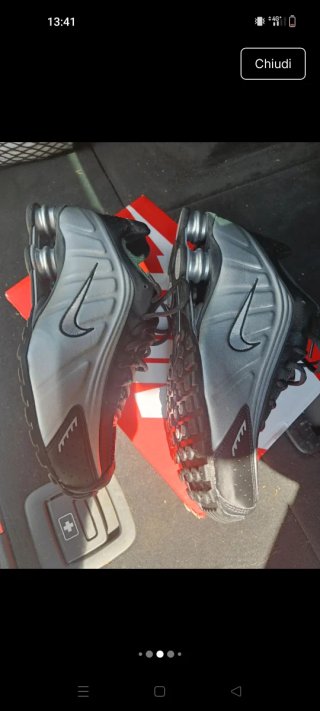 Nike Shox R4 Silver/Black Taglia 44