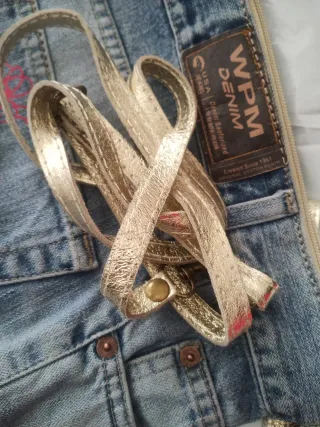 Borsa WPM DENIM vera pelle jeans