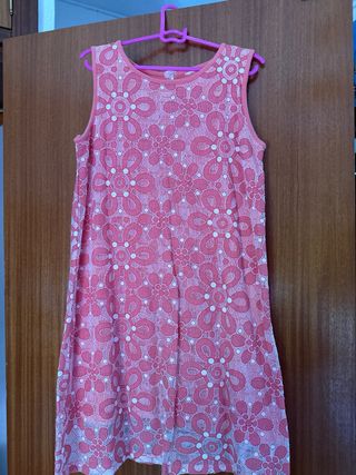 Vestido y rebeca coral flores