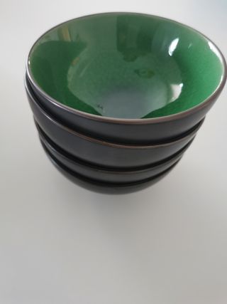 Set 4 ciotole ceramica verde