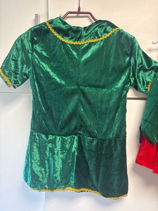 Disfraz Duende Navidad Verde y Rojo talla para 8-9